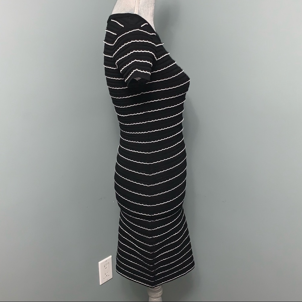 MICHAEL MICHAEL KORS ruffled Striped stretch viscose mini dress women’s size XS - Picture 8 of 13